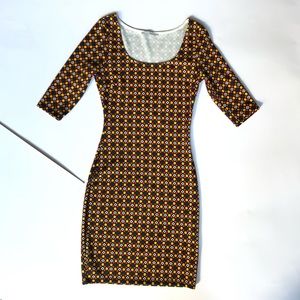 Lime Bodycon 3/4 Sleeve Dress Sz XXS NEW